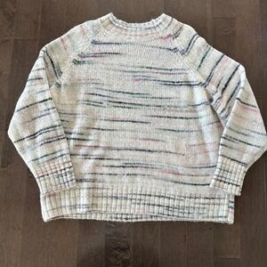 Old Navy Women's‎ Soft Girl Winter Knit Sweater Feminine Girly Cream Pink L